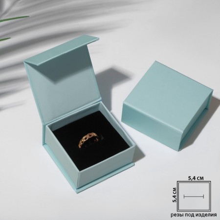 Gift box for the ring/earrings "Tiffany", 6 × 6 × 3, the color of the blue
