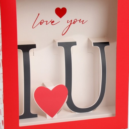 Gift folding box with 3D effect, packaging, “Love You”, 18 x 14 x 23 cm-8