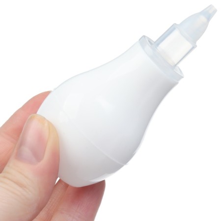 Children's nasal aspirator, with a cap, white color-11