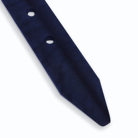 Collar of a single-layer leather, 54 x 2.5 cm, Osh 35-45 cm, blue-5