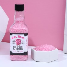 Соль для ванны GRL BOSS, 300 г, аромат нежной розы,  ЧИСТОЕ СЧАСТЬЕ