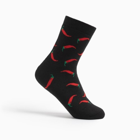 Male terry socks "pepper", black color, size 25