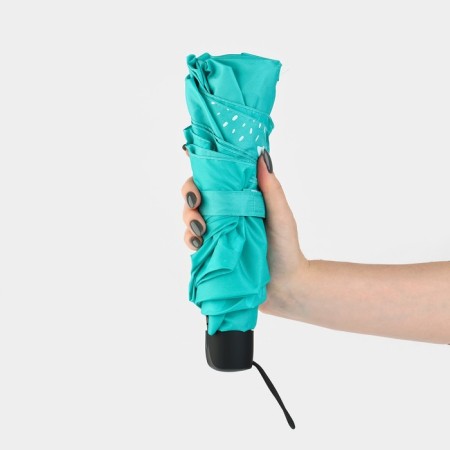Women's Mechanical “Flowers” ​​umbrella, 8 spokes, d = 95, turquoise color-4