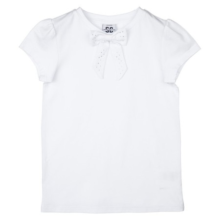 Blouse for a girl with a bow, height 164 cm