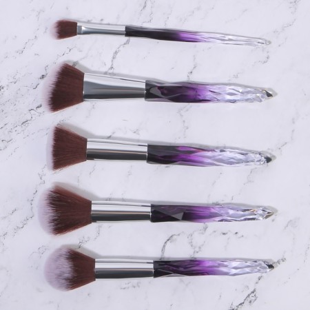 A set of makeup brushes "Luminous", 10 objects, PVC - cover, black/purple color-11