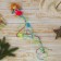 Soft suspension "Angel - a train with hearts" 10*7 cm multi -colored