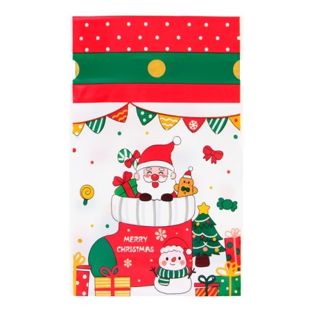 Polyethylene gift package with ties "New Year's toe", 15x23cm-1