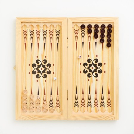 NARDS "SARRUST", wooden board 60 x 60 cm, with a field for playing checkers-4