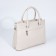 Luggage bag on lightning, 2 external pockets, milk color