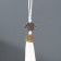 Textile suspension, plastic "Knot of happiness and infinity" White 0.7x1x9.5 cm