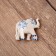 Souvenir "Elephant - Flower painting" Wood 8 cm