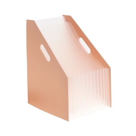 A4 vertical tray for A4, plastic, 12 departments, beige pastel-1