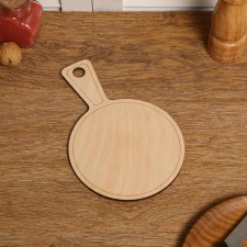 The board is cutting two -sided, round, with a pen, 22 × 14.6 × 0.6 cm