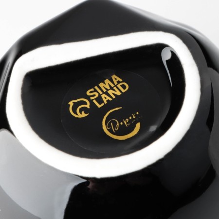 Ceramic "Obsidian" mug, black, 350 ml, black color-7