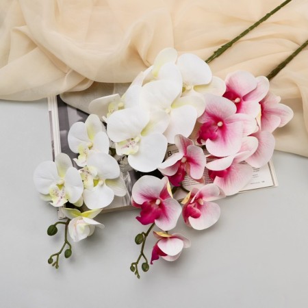 Artificial flowers "velvety phalaenopsis" 10x90 cm, mix-2