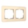 Frame W0022443, 2 Elite sockets, ivori, glass