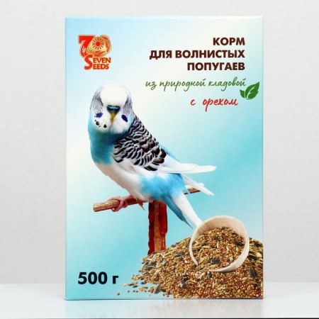 Seven Seeds food for wavy parrots, with nuts, 500 g-1