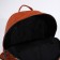 Women's backpack made of artificial leather with zipper, 1 pocket, redhead red