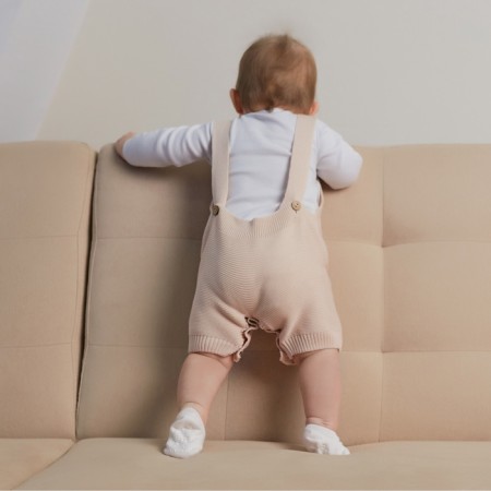 Combine Children's Knitted Minaku, height 86-92, beige color-6