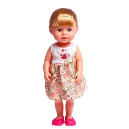Classic doll "wife", in a dress, cupcake