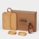 Gift set of ADELICA wooden dishes, serving 3 sections, 2 Menzhitsa removable, oil as a gift 100 ml, birch