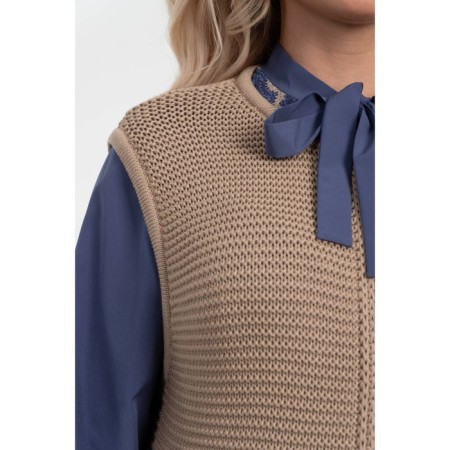 Women's vest, size 52, beige color-5