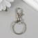 Metal keychain "Carabiner with a ring" silver 2.8x6 cm