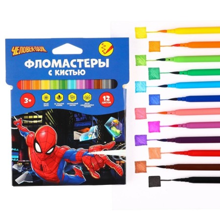 Fleeters with a brush, 12 colors, Spider-Man-6