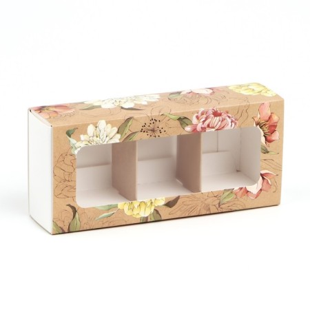 Box for 3 sweets with cells “Beauty inside”, 13.3 x 3.3 x 5.8 cm-1