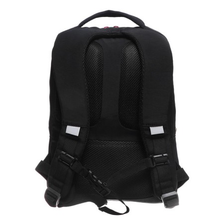 Youth backpack 40 x 28 x 16 cm, Grizzly, ergonomic back, laptop compartment, black/pink-5