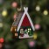 Christmas tree toy "House with a snowman", from batteries, a glow of warm white