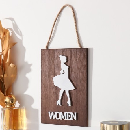 Panel decorative index MDF "Women" 1x12x18 cm-1