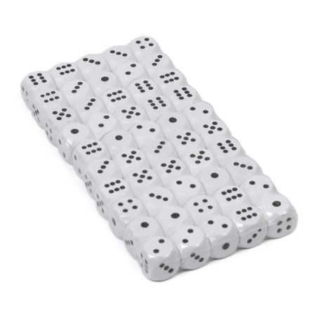 Playing bones, 1.6 × 1.6 cm, set 50 pcs, white-1
