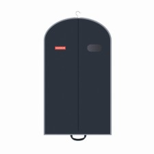 Hausmann volumetric clothing cover, with oval PVC window and handles, 60x100x10 cm, black