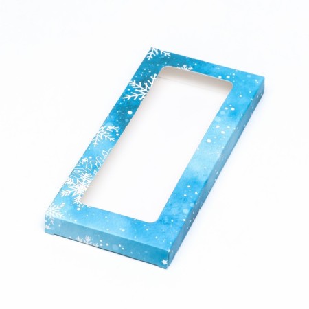 Gift box for tiles of chocolate with the Snowflake window, 17.1 x 8 x 1.4 cm-4