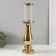 Ceramics candlestick, glass for 1 candle "Avanti" d = 8 cm gold 10x10x40.5 cm