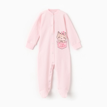 Combineson children, pink color, height 68 (3-6 months)