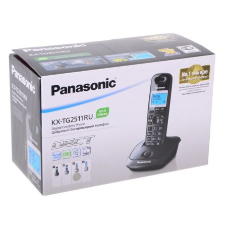 Radio Telphone Dect Panasonic KX-TG2511RUN Platinum/Black, AOO-3