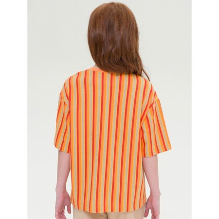 T -shirt for girls, height 128 cm, orange color-1