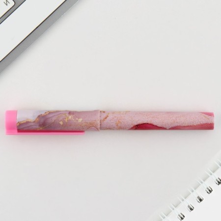 Handle Blood Blue Paste 0.7 mm with cap "Marble" plastic-3