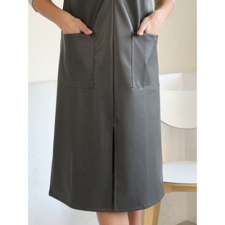 Women's dress, size 52, gray color-3