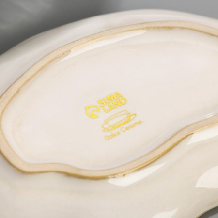 Ceramic “sea shell” sauce, 8 x 13 cm., 25 ml., White color-4