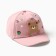 Baby Minaku cap "Bear", pink color, size 48-50