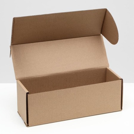Folding box for a bottle, without printing, brown 12 x 33.6 x 12 cm,-1