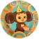 A set of paper utensils, on 6 people "Happy Birthday", Cheburashka
