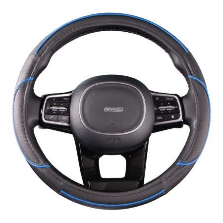 SkyWay Combo-5 scrap, size m, eco-leather, black and blue, s01102334-9