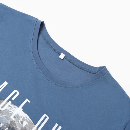 Male pajamas (T-shirt/shorts), gray-blue color, size 56-4
