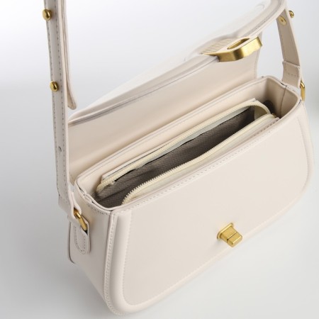 Women's bag Textura, messenger, medium size, dairy color-6