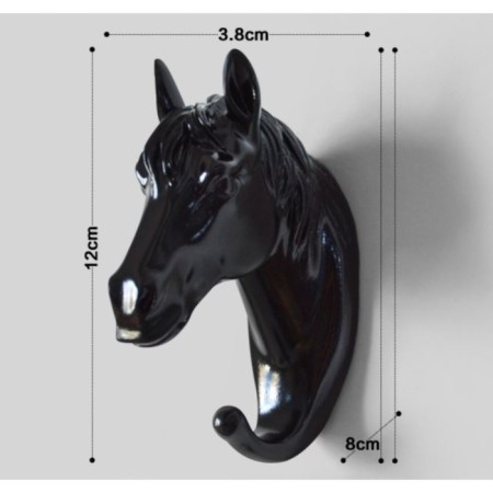 Nast-Hall decor "Horse" 12 x 3.8 cm, black-4