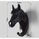 Nast-Hall decor "Horse" 12 x 3.8 cm, black